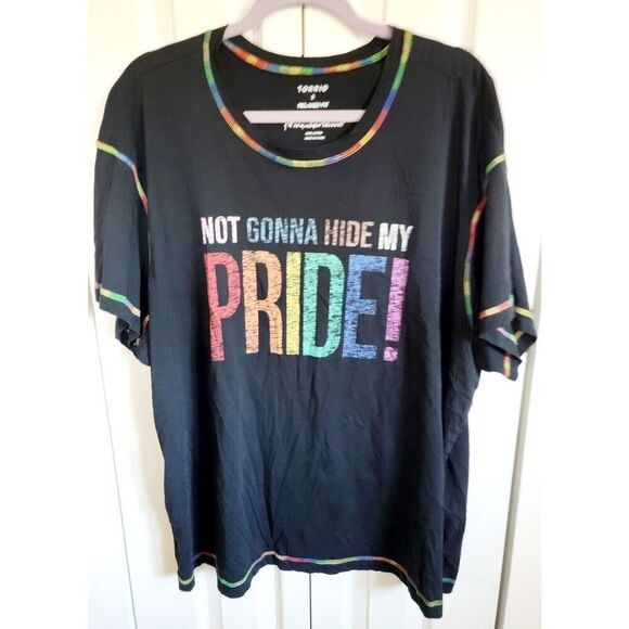 Torrid 3 Women’s Relaxed Fit Black‎ T-shirt Size 3X Not Gonna Hide My Pride SS - Picture 1 of 6